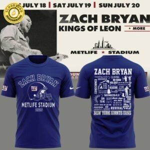 Exclusive Versio Zach Bryan x New York Giants Tshirt 2025