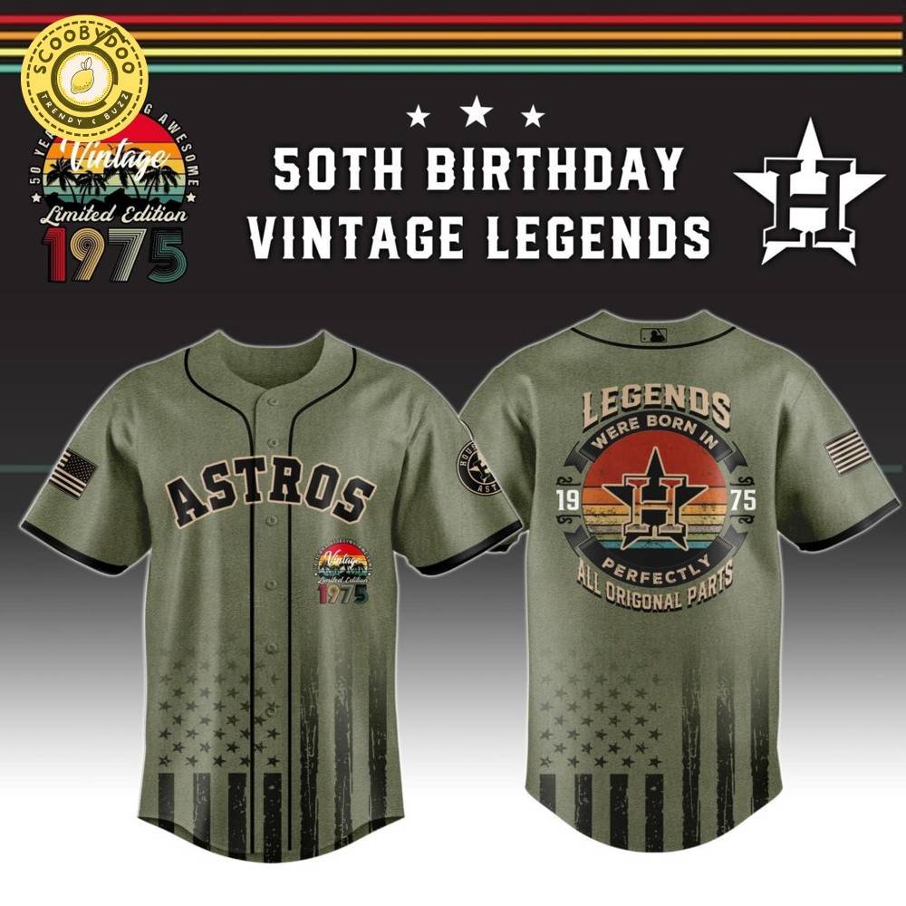Houston Astros x 50th Birthday Vintage Legends Mashup Usa Design Baseball Jersey Houston Astros x 50th Birthday Vintage Legends Mashup Usa Design Baseball Jersey