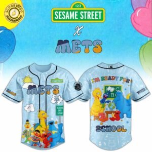 NY Mets x Sesame Back to School Jersey Custom Name Limited Edition