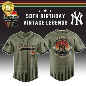 New York Yankees x 50th Birthday Vintage Legends Mashup Usa Design Baseball Jersey