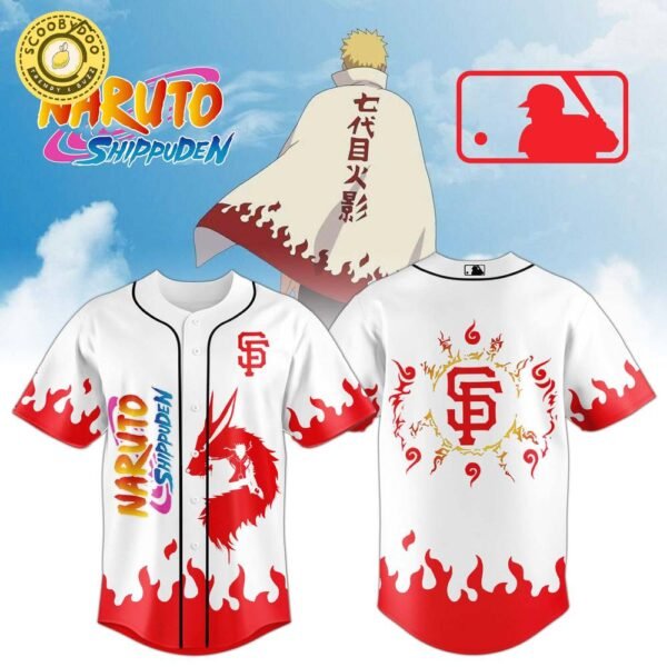 SF Giants Fire Shadow Spirit Jersey White Flame Edition