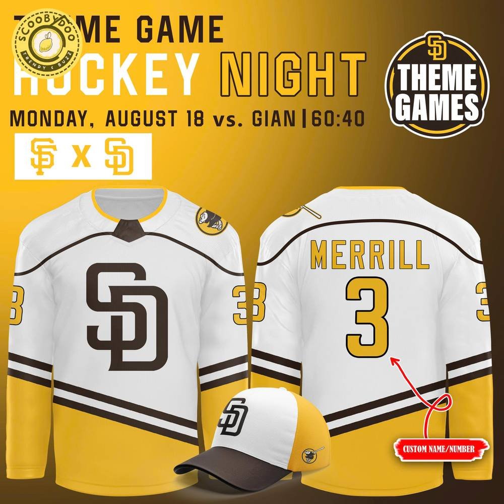 San Diego Padres Hockey Night Limited Edition Jersey 2025 San Diego Padres Hockey Night Limited Edition Jersey 2025