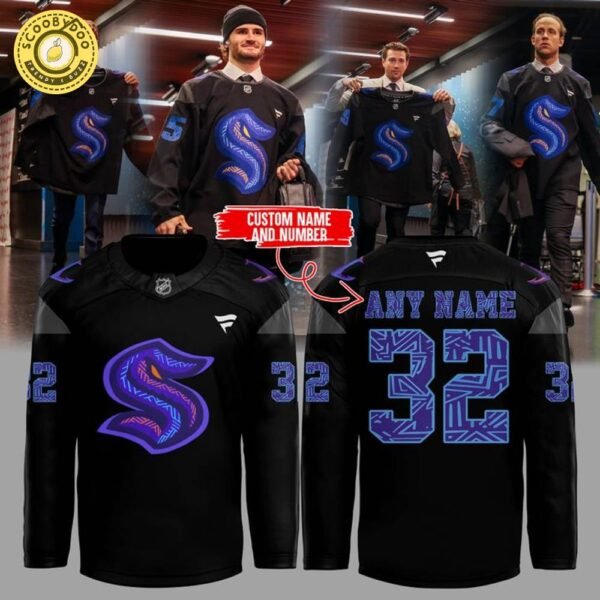 Seattle Kraken Black Hockey History Night Game 2025 Special Hockey Jersey