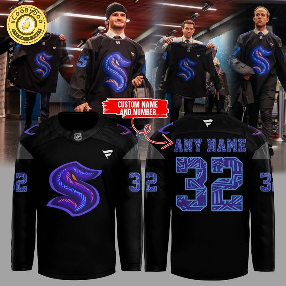Seattle Kraken Black Hockey History Night Game 2025 Special Hockey Jersey Seattle Kraken Black Hockey History Night Game 2025 Special Hockey Jersey