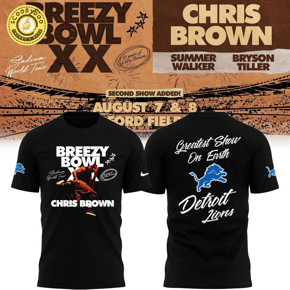 VIP.New Edition Detroit Lions x Chris Brown·Breezy Bowl XX 2025 Tshirt VIP.New Edition Detroit Lions x Chris Brown·Breezy Bowl XX 2025 Tshirt