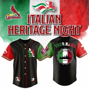 St Louis Cardinals x Italian-American Heritage Month Edition-3D Baseball Jersey