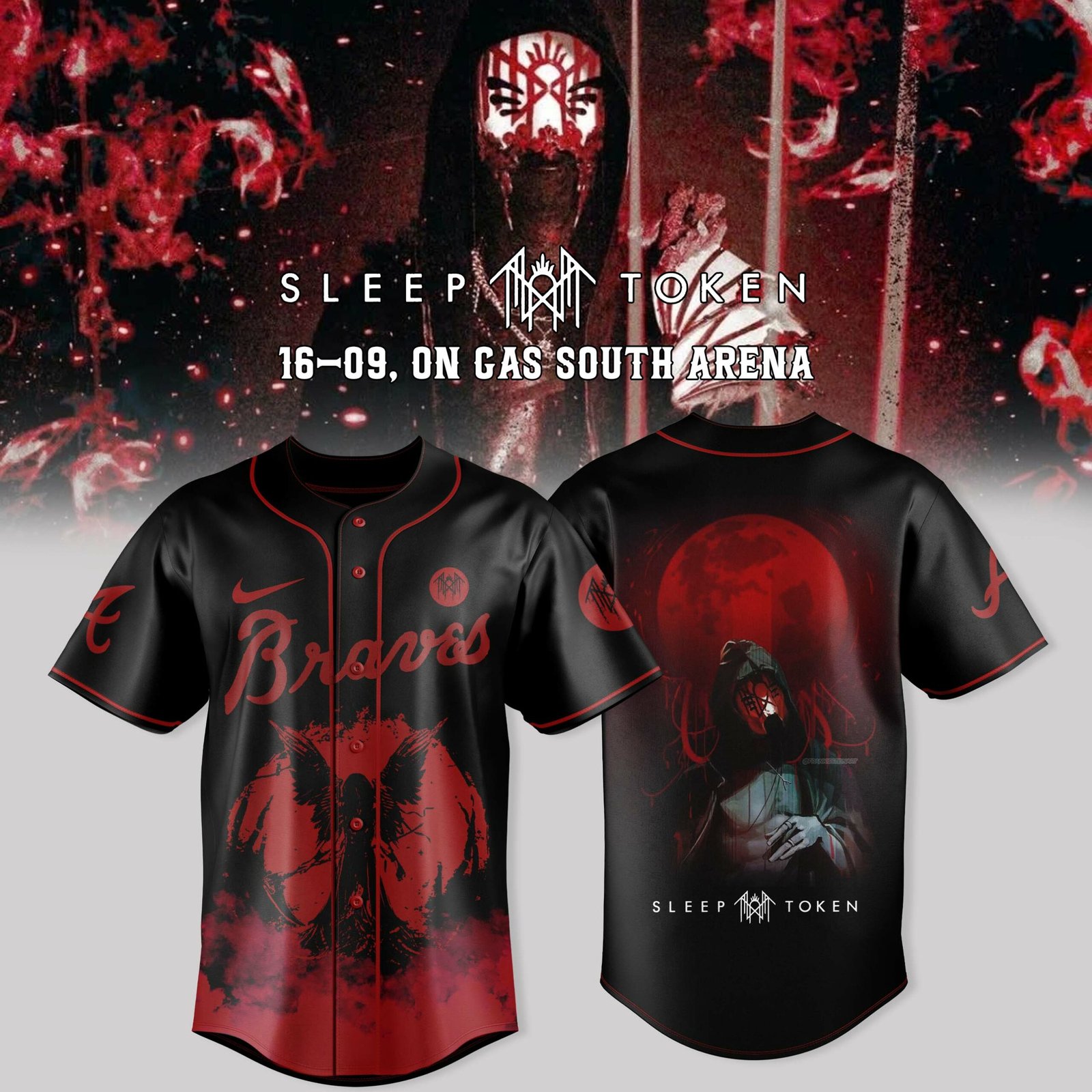 Atlanta Braves x Sleep Token: Even in Arcadia Tour Merch Atlanta Braves x Sleep Token: Even in Arcadia Tour Merch