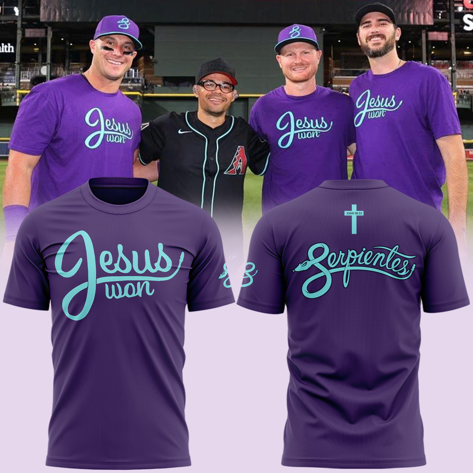 Arizona Diamondbacks Jesus won Limited Edition T shirt 2025 Arizona Diamondbacks Jesus won Limited Edition T shirt 2025