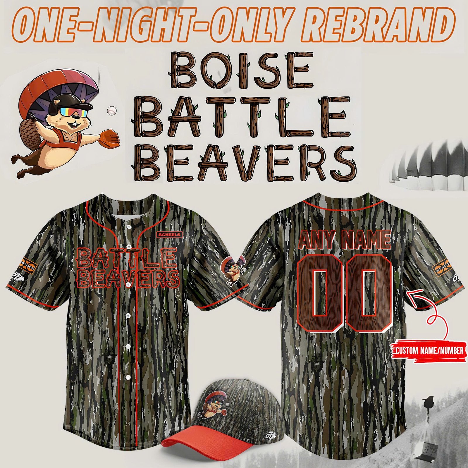 Baseball Jersey Boise Battle Beavers 2025 Baseball Jersey Boise Battle Beavers 2025