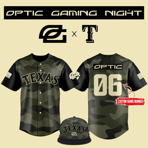 Texas Rangers x Optic Gaming Night Custom Jersey
