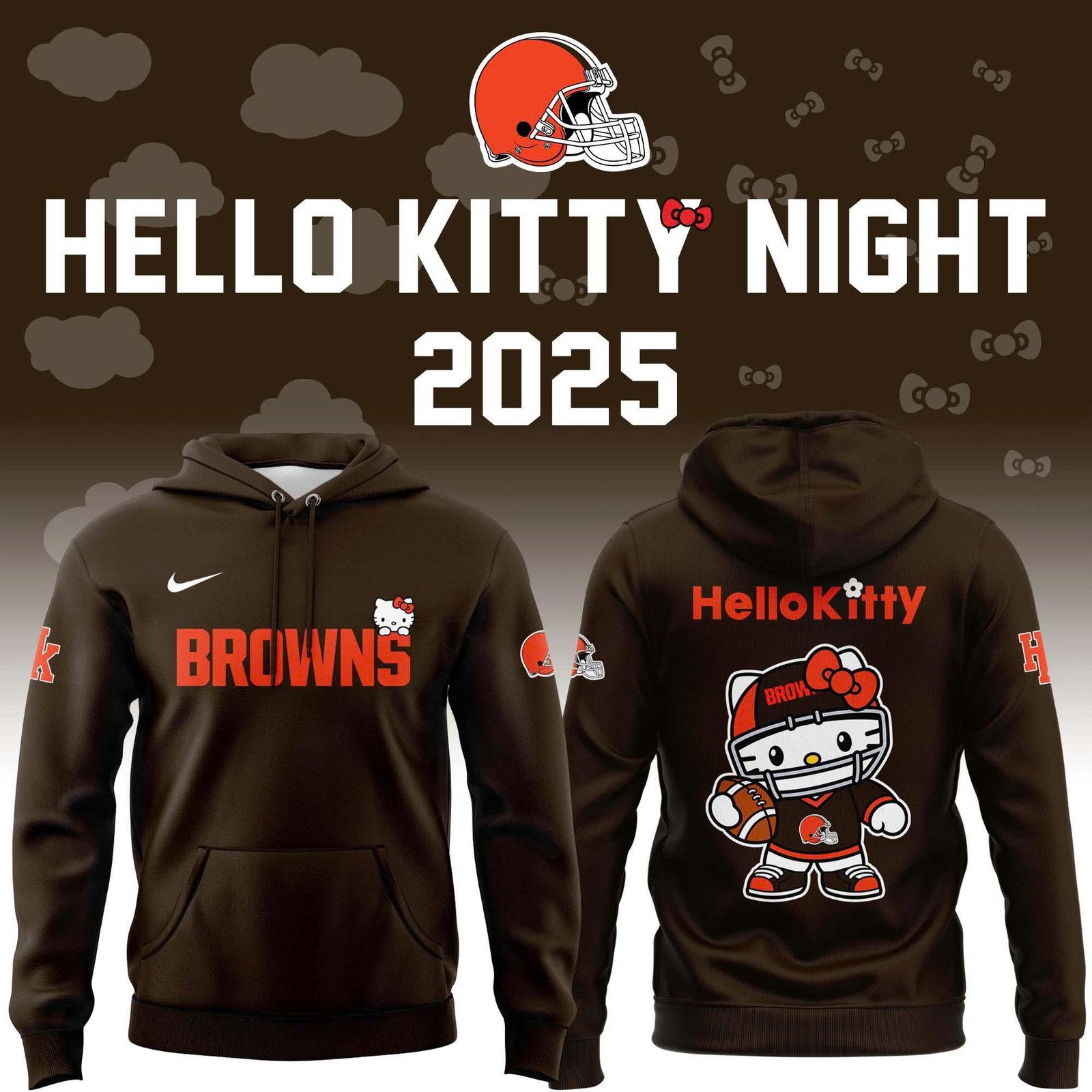 Special New Browns x Hello Kitty Hoodie Special New Browns x Hello Kitty Hoodie