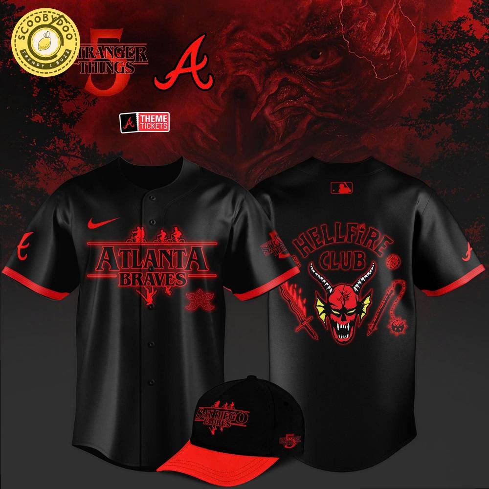 Atlanta Braves MLB x Stranger Things Game Limited Edition Jersey 2025 Atlanta Braves MLB x Stranger Things Game Limited Edition Jersey 2025