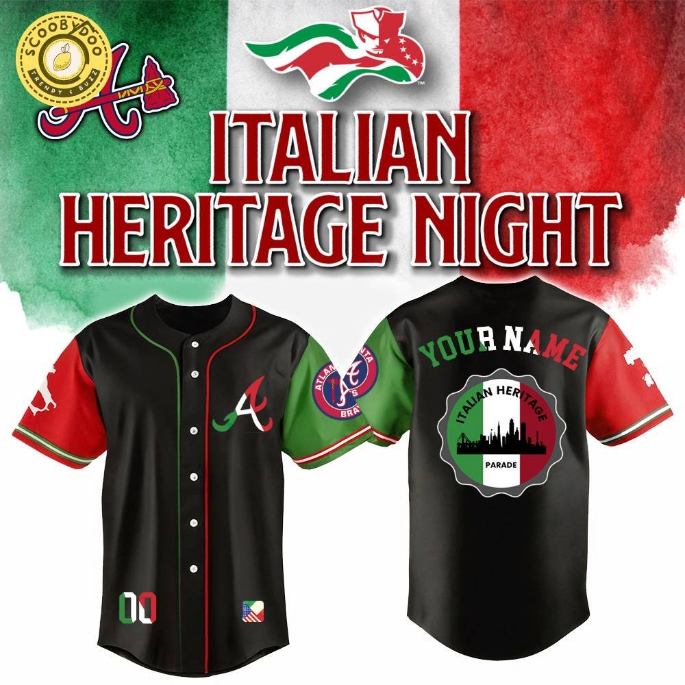 Atlanta Braves x Italian-American Heritage Month Edition-3D Baseball Jersey Atlanta Braves x Italian-American Heritage Month Edition-3D Baseball Jersey