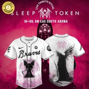Atlanta Braves x Sleep Token: Even in Arcadia Tour Merch White Jersey
