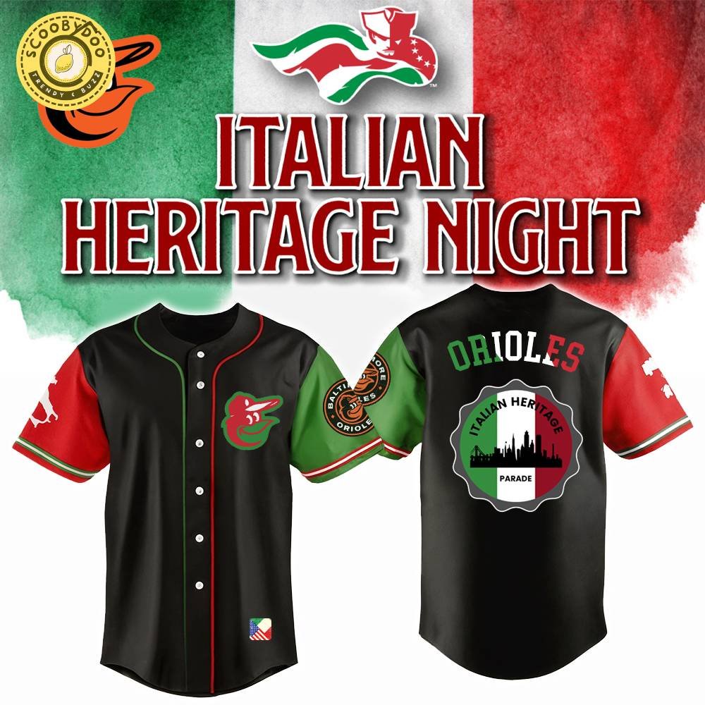 Baltimore Orioles x Italian-American Heritage Month Edition-3D Baseball Jersey Baltimore Orioles x Italian-American Heritage Month Edition-3D Baseball Jersey