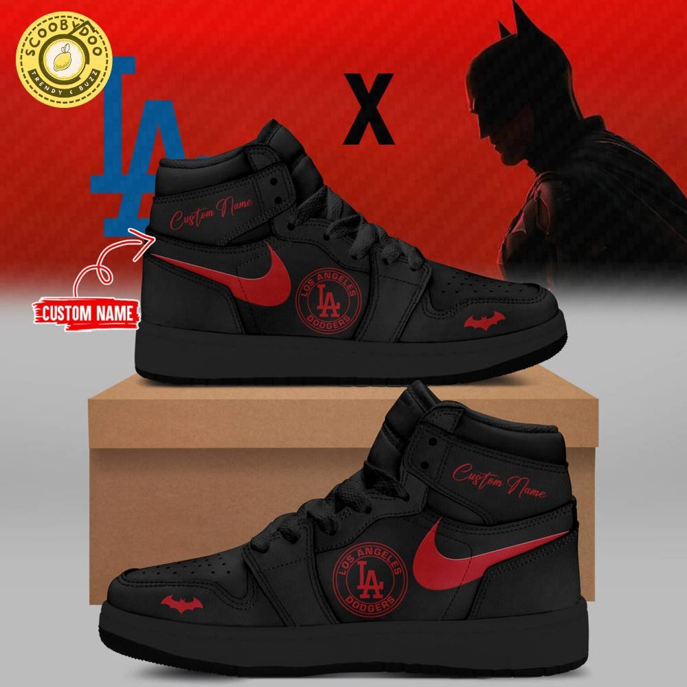 Batman x Dodgers Limited Edition AJ1 Custom Name Shoes Batman x Dodgers Limited Edition AJ1 Custom Name Shoes