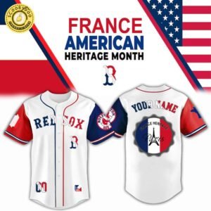 Boston Red Sox x France Heritage Month Edition-3D Baseball Jersey