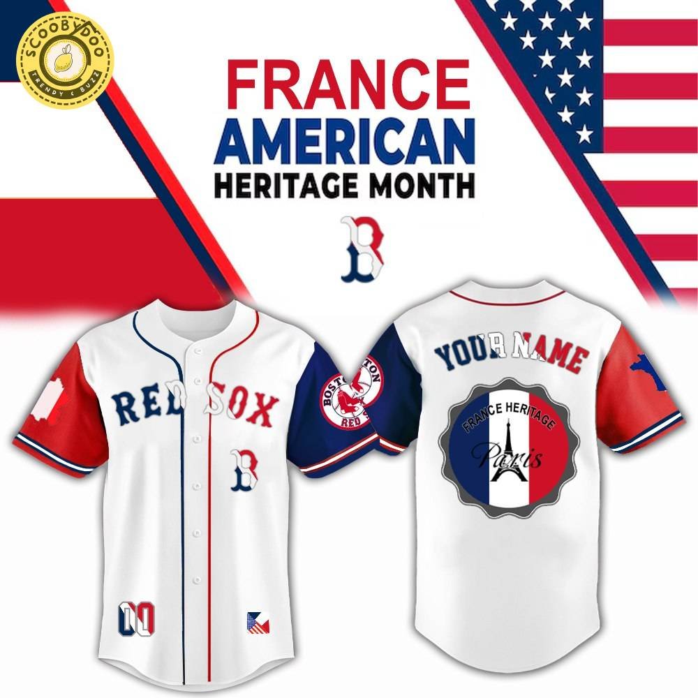 Boston Red Sox x France Heritage Month Edition-3D Baseball Jersey Boston Red Sox x France Heritage Month Edition-3D Baseball Jersey