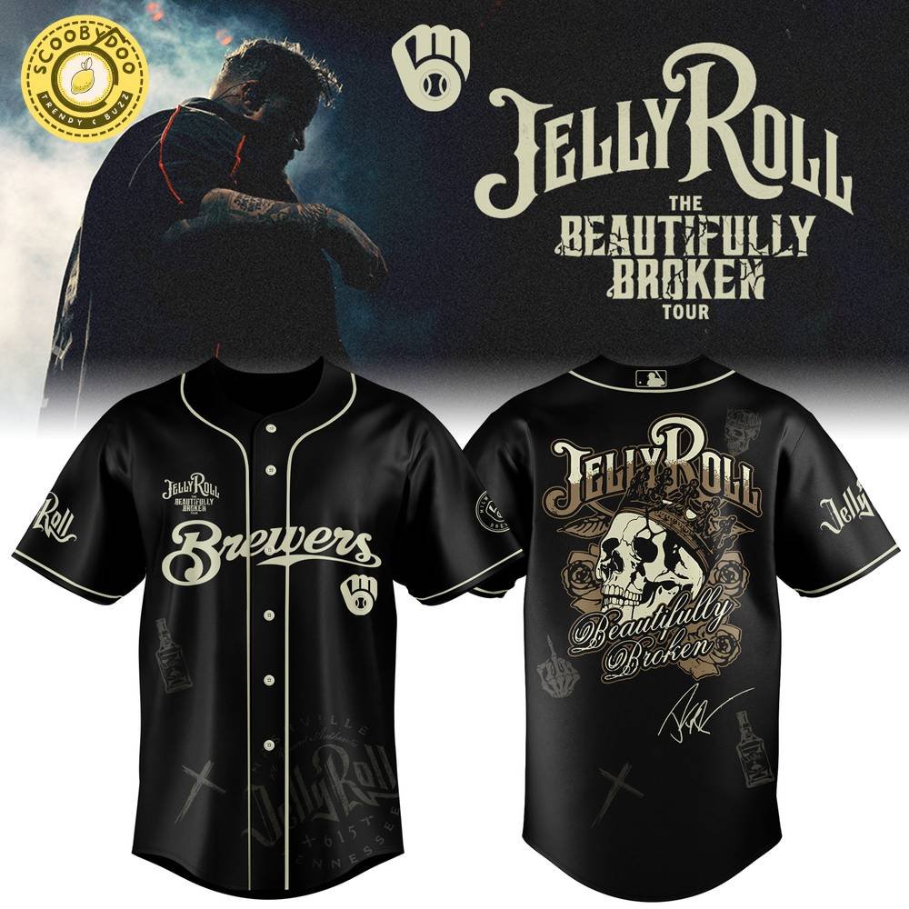 Brewers x Jelly Roll Baseball Jersey 2025 Limited Edition Brewers x Jelly Roll Baseball Jersey 2025 Limited Edition
