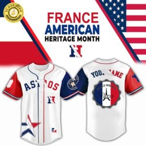Houston Astros x France Heritage Month Edition-3D Baseball Jersey