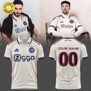Limited Edition AFC Ajax De rest is geschiedenis. Ajax 3e 2025/26 Aangepaste naam, nummer voor fans Polo