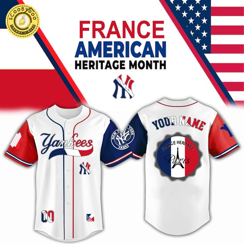 New York Yankees x France Heritage Month Edition-3D Baseball Jersey New York Yankees x France Heritage Month Edition-3D Baseball Jersey
