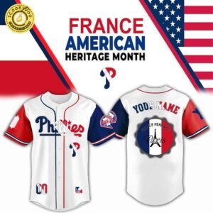 Philadelphia Phillies x France Heritage Month Edition-3D Baseball Jersey