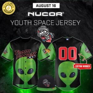 Rocket City Trash Pandas Youth Space Jersey Baseball Jersey