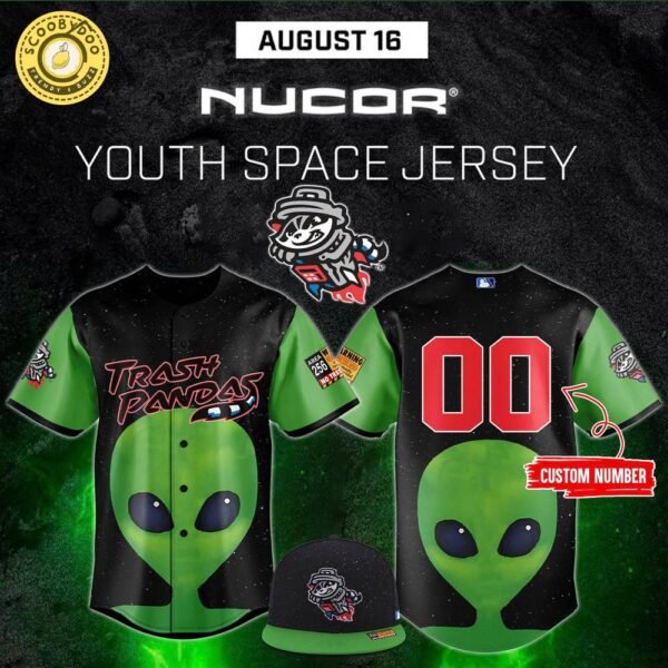 Rocket City Trash Pandas Youth Space Jersey Baseball Jersey