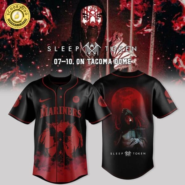 Seattle Mariners x Sleep Token: Even in Arcadia Tour Merch Black Jersey