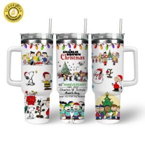 Snoopy Tumbler – Snoopy and Friends – A CHARLIE BROWN CHRISTMAS 60 ANNIVERSARY-40oz Tumbler