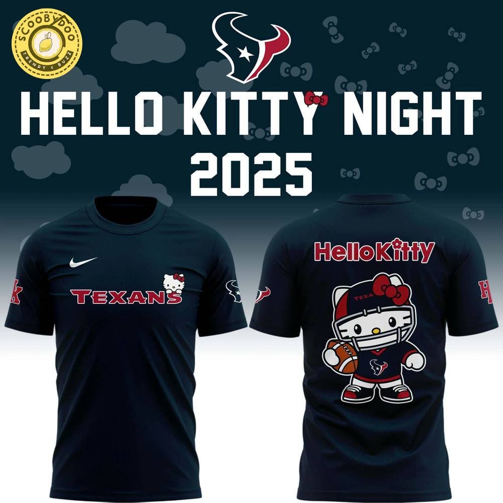 Special New Texans x Hello Kitty Tshirt 2025 Special New Texans x Hello Kitty Tshirt 2025