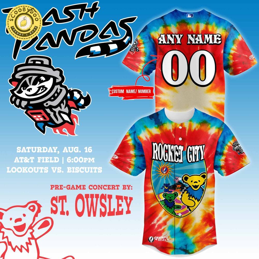 Trash Panda 2025 Grateful Dead Night Jerseys Trash Panda 2025 Grateful Dead Night Jerseys