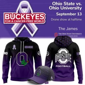 Ohio State Buckeyes For a Cancer-Free World Hoodie