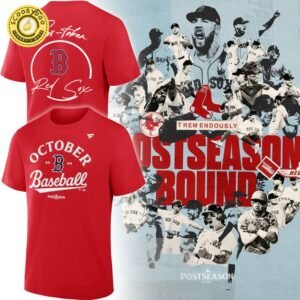 Boston Red Sox 2025 Postseason Locker Room T-Shirt