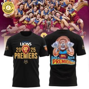 Brisbane Lions ”Back to Back” AFL 2025 Champions T-Shirt