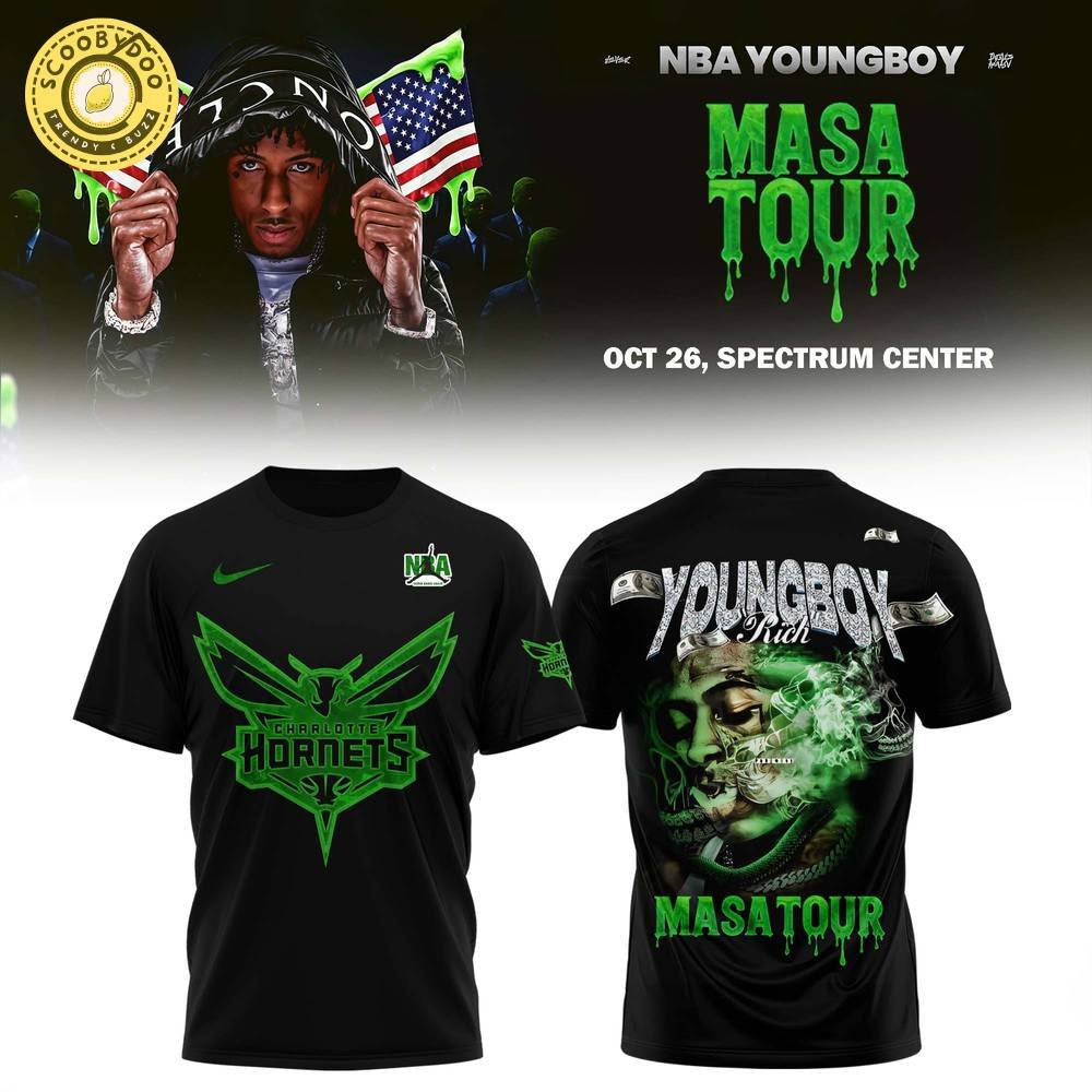 Charlotte Hornets X NBA Young Boy: MASA Tour Merch Shirt Charlotte Hornets X NBA Young Boy: MASA Tour Merch Shirt