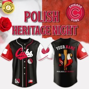 Chicago Cubs x Polish By Blood American Heritage Night 2025-3D Baseball Jersey