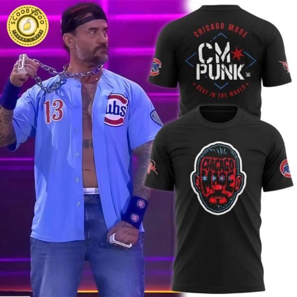 Cubs x CM Punk T-shirt 2025