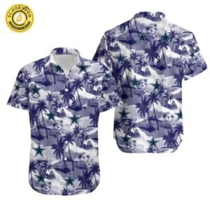 Dallas Cowboys Coconut Tree Hawaiian Shirt