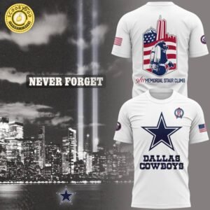 Dallas Cowboys tshirt honoring the first responders from the 9/11 event.