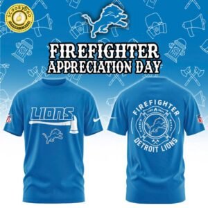 Detroit Lions Firefighter Appreciation Day Tshirt