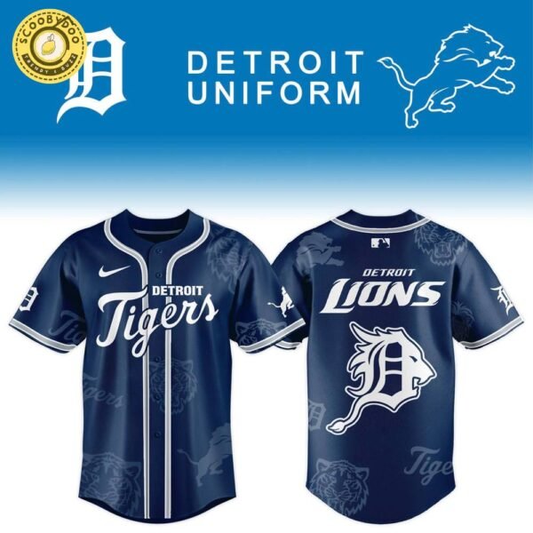 Detroit Tigers x Detroit Lion Limited Edition Jersey 2025 Ver 2