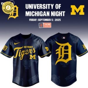 Detroit Tigers x Michigan Wolverines Night Game Limited Edition Jersey 2025