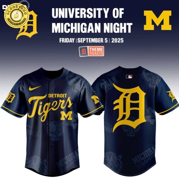 Detroit Tigers x Michigan Wolverines Night Game Limited Edition Jersey 2025