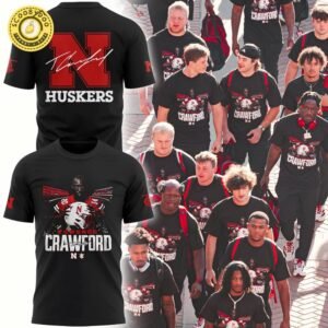 Exclusive Version Nebraska Football x Crawford Tshirt 2025 TShirt