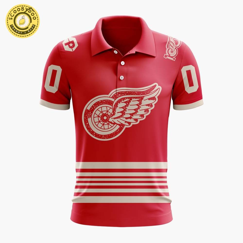 NHL Detroit Red Wings Personalized Centennial Polo Design