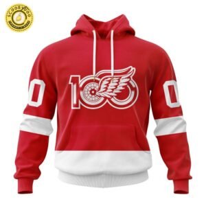 NHL Detroit Red Wings Personalized Home With Centennial Logo Design