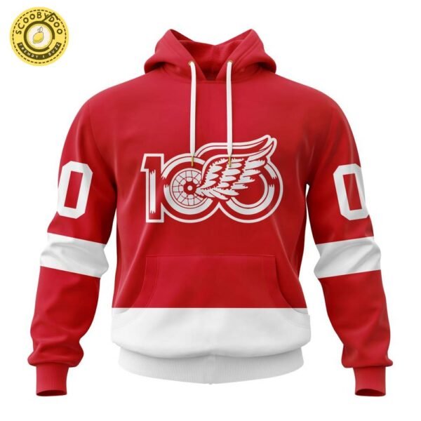 NHL Detroit Red Wings Personalized Home With Centennial Logo Design