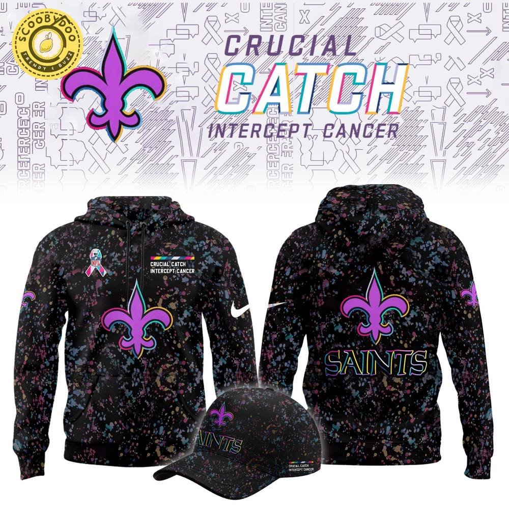 New Orleans Saints Crucial Catch Limited Hoodie New Orleans Saints Crucial Catch Limited Hoodie
